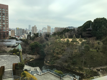 Japanese garden in Hotel Chinsanso Tokyo